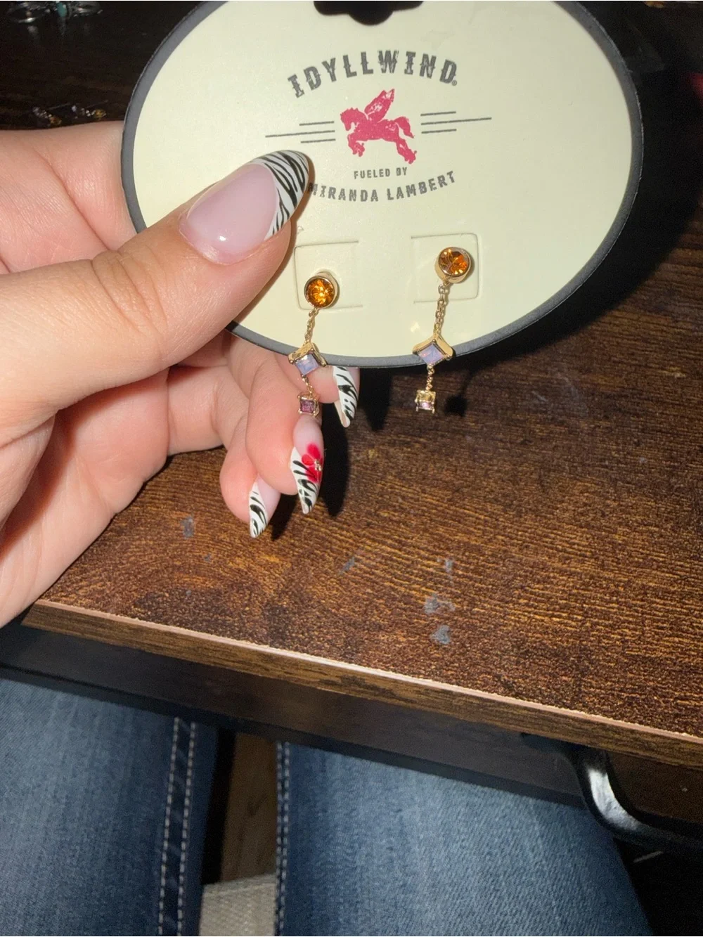 Free People Gold-Tone Mixed Earring Set with purple, Amber & Clear Accents
